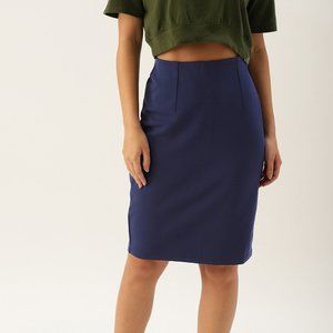 Vintage Esprit De Corp Pencil Skirt Navy Blue